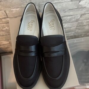 Franco Sarto Women’s Black Slip-On Loafers